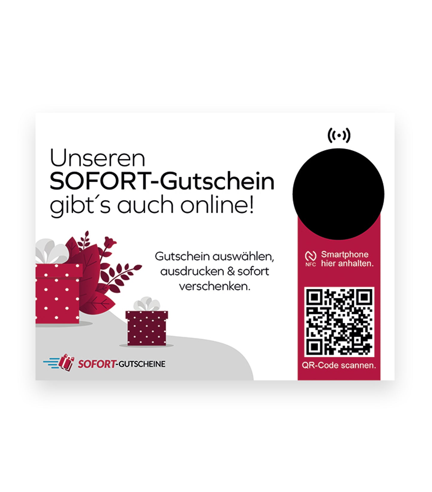 SOFORT-Gutschein NFC-Aufkleber (4er Pack)